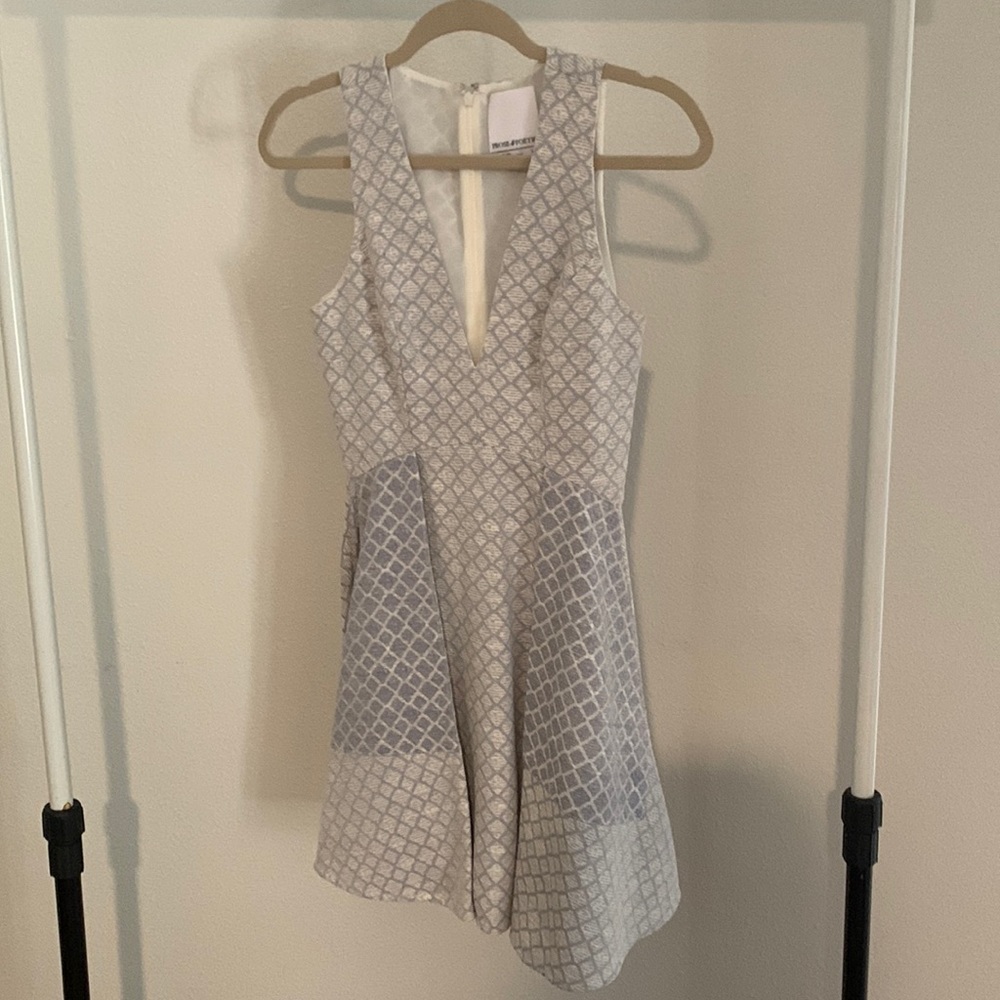 Plunging Prose & Poetry Dress with pockets!
